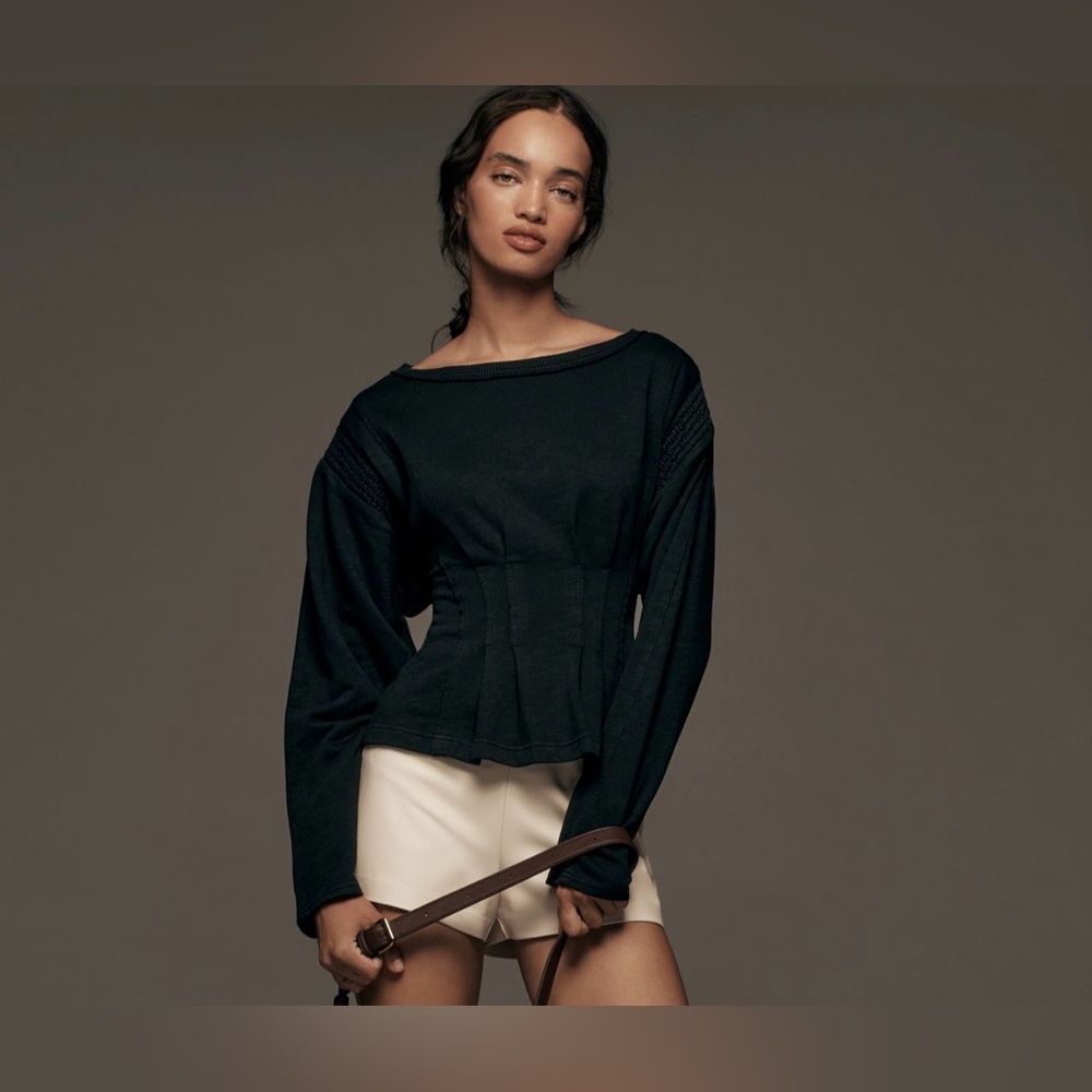 Long Sleeve Cocoon Corset Top